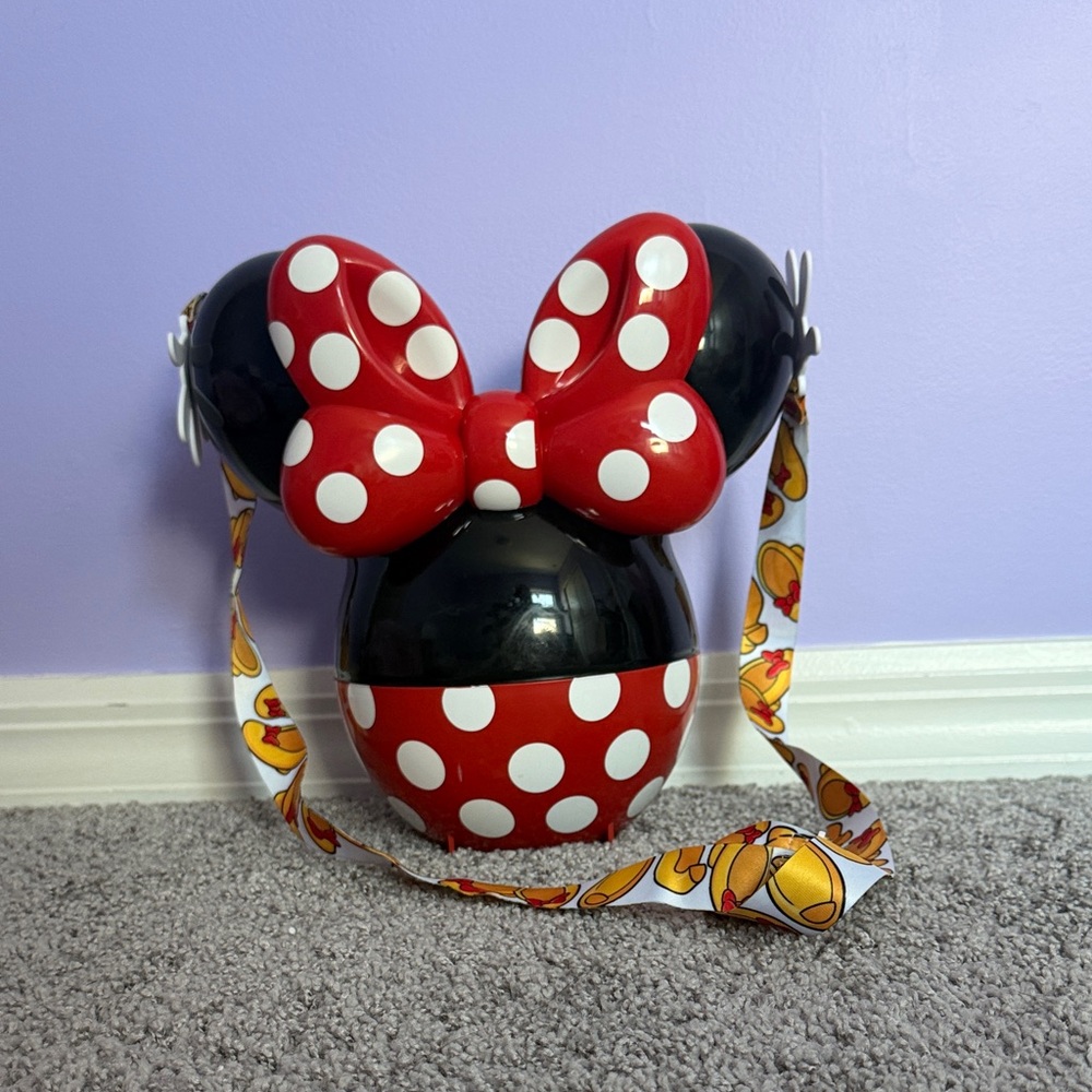 Minnie Mouse - Disney Parks Popcorn Bucket with strap